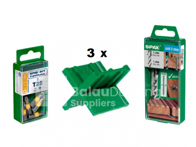 Spax 'BONUS Box' 16m2 Stainless Steel decking screw kit