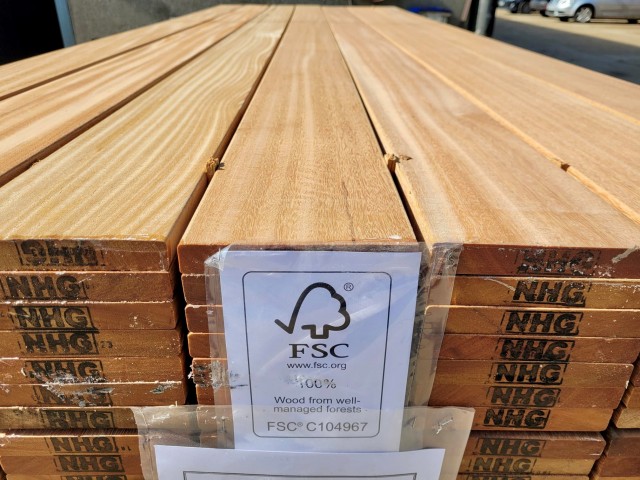 Yellow Balau 21 x 145mm Smooth 2 sides ***FSC***
