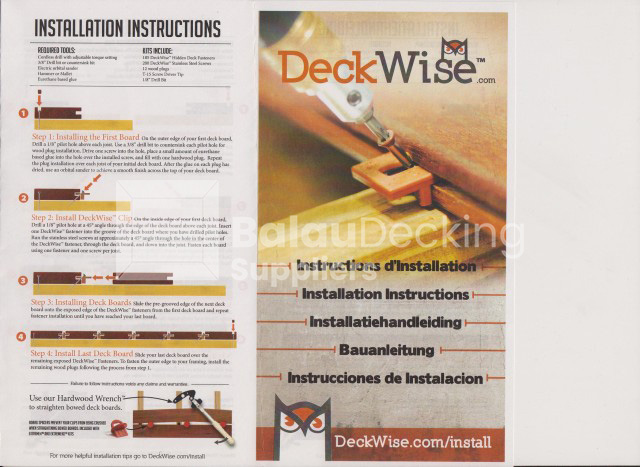 Deckwise Extreme hidden Decking Fixings - 2.4mm Gap