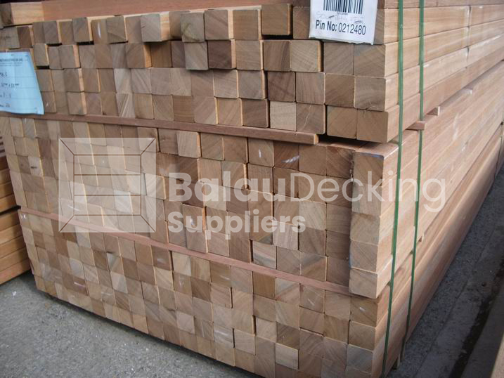 Yellow Balau 50 x 50mm Smooth Balustrade
